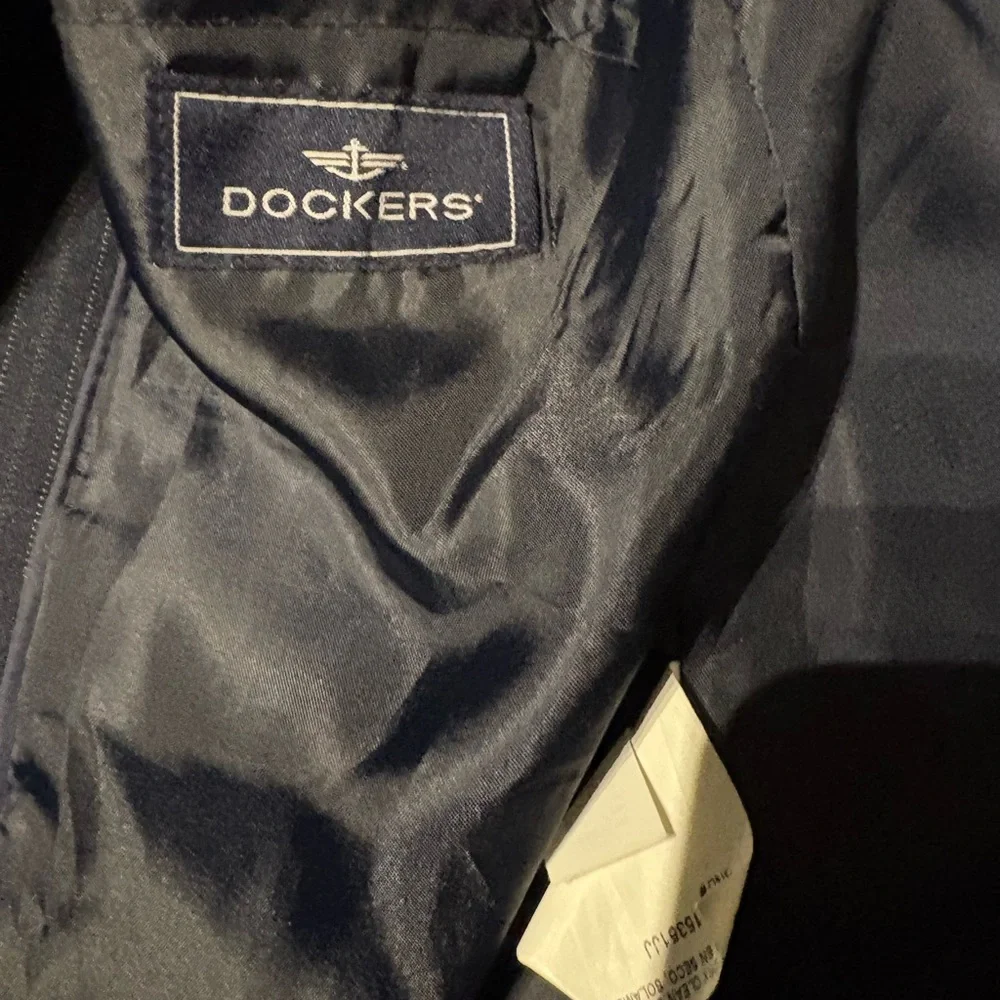 Dockers Kids dark navy pin stripe Suit Blazer and Pants - size 8Y